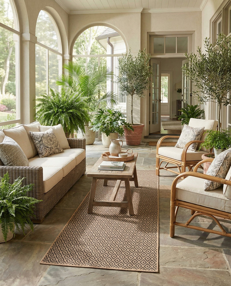 Sahara Sands Collection Area Rug -  Amarna Runner Natural and Brown  lifestyle 37
