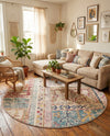 Sierra Collection Area Rug -  Tahoe Round Multi  lifestyle 44