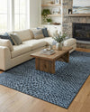 Aegean Elegance Washables Collection Area Rug -  Mykonos Rectangle Navy Blue  lifestyle 41