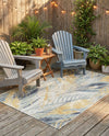 Seaside Blooms Collection Area Rug -  Blossom Rectangle Gray Ivory Yellow  lifestyle 21