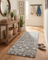 Berber Lattice Shag Collection Area Rug - Atlas (Gray) Runner Gray  lifestyle 77