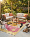 Urban Terrace Collection Area Rug -  Skyline Rectangle Multi  lifestyle 13