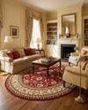 Jaipur Elegance Collection Area Rug -  Nahargarh (Red) Oval Red  lifestyle 73