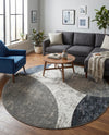 Copenhagen Edge Collection Area Rug -  Amager Round Multi  lifestyle 56