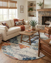 Santa Fe Trails Collection Area Rug -  Arroyo Oval Multi  lifestyle 73