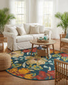 Seaside Haven Rugs Collection Area Rug -  Nautical Round Multi  lifestyle 67