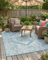Patio Heritage Collection Area Rug -  Augusta (Aqua) Rectangle Aqua  lifestyle 7