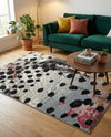 Urban Terrace Collection Area Rug -  Piazza Rectangle White and Black  lifestyle 10