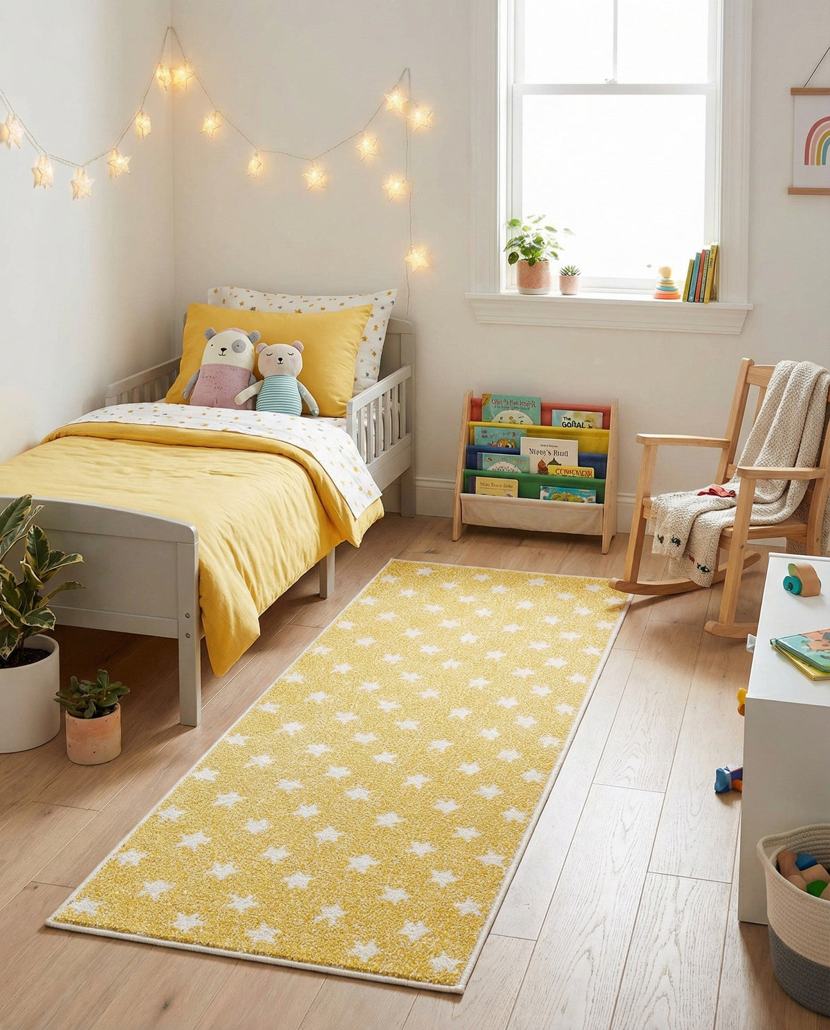 Wonder Tykes Collection Area Rug -  Mosaic Runner Soft Yellow  lifestyle 141