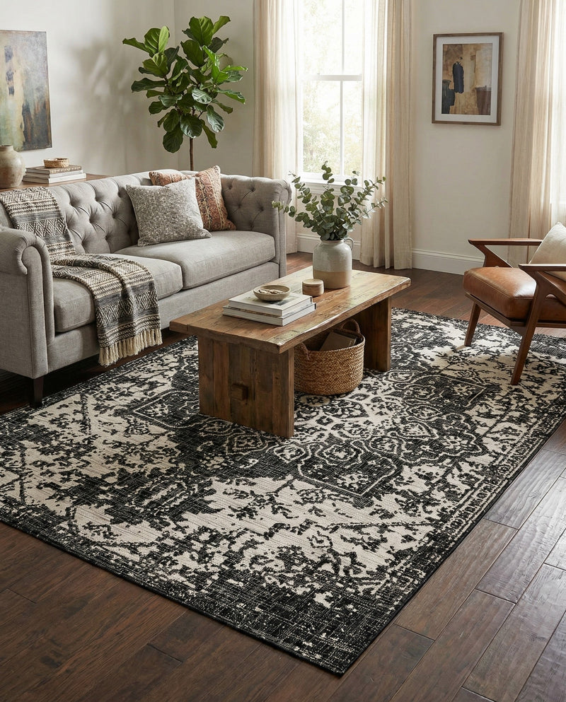 Urban Oasis Rugs Collection Area Rug -  Penthouse (Charcoal Gray) Rectangle Charcoal Gray  lifestyle 23