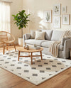 Monochrome Collection Area Rug -  Quartz Rectangle Black and White  lifestyle 14