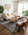 Casablanca Comfort Collection Area Rug -  Fez Rectangle Gray  lifestyle 11