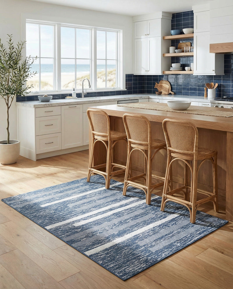 Cathedral Elegance Collection Area Rug - Chapel Rectangle Navy Blue  lifestyle 50