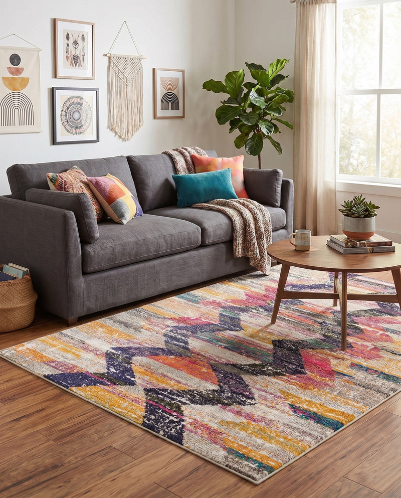 Colorburst Oasis Collection Area Rug -  Mirage Rectangle Multi  lifestyle 23