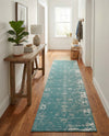 Riviera Elegance Collection Area Rug - Antibes (Turquoise) Runner Turquoise  lifestyle 65