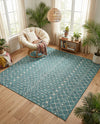 Savannah Pergola Collection Area Rug -  Pergola (Teal) Square Teal  lifestyle 73