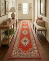 Tabriz Tapestry Collection Area Rug - Azerbaijan (Terracotta) Runner Terracotta  lifestyle 46
