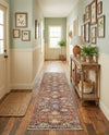 Seville Stripes Collection Area Rug -  Cordoba (Brick Red) Runner Brick Red  lifestyle 64