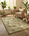 Seaside Blooms Collection Area Rug -  Verdant Rectangle Green  lifestyle 7