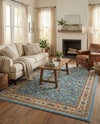 Isfahan Elegance Collection Area Rug - Naghsh-e Jahan (Light Blue) Rectangle Light Blue  lifestyle 17