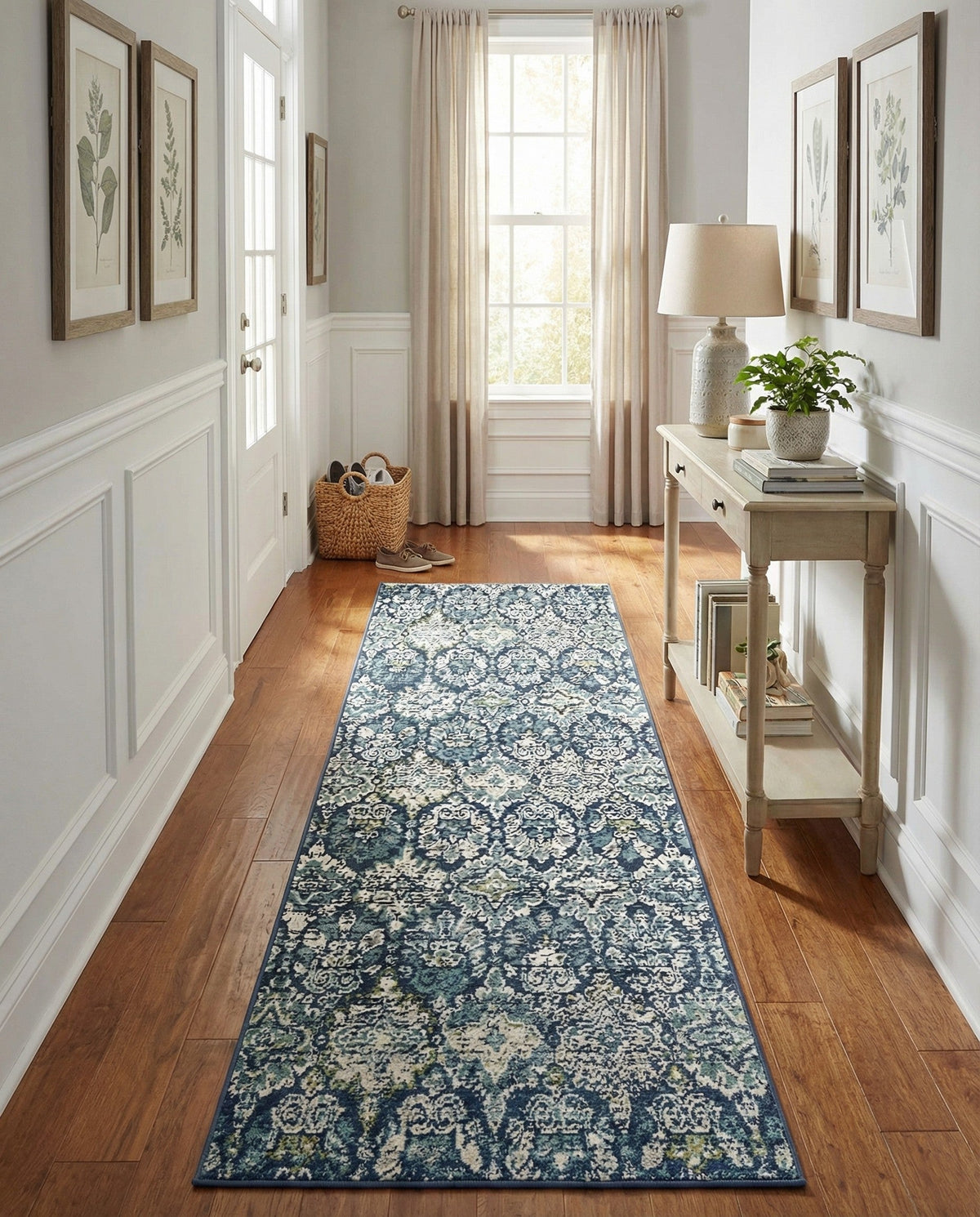Savannah Elegance Collection Area Rug -  Forsyth Runner Navy Blue  lifestyle 154