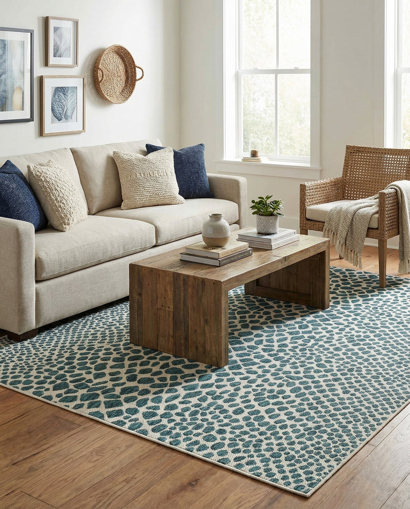 Urban Oasis Rugs Collection Area Rug -  Terrace (Teal) Rectangle Teal  lifestyle 21