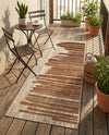 Urban Terrace Collection Area Rug -  Balcony Runner Beige Brown  lifestyle 49
