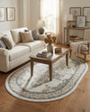 Beverly Grove Collection Area Rug -  Fairfax (Ivory) Oval Ivory  lifestyle 59