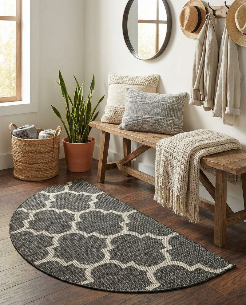 Savannah Pergola Collection Area Rug - Arbor (Black) Hearth Black  lifestyle 70