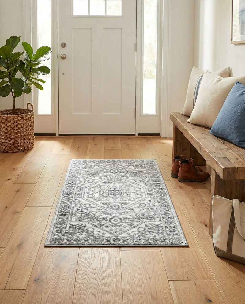 Charleston Elegance Collection Area Rug - Harborview Rectangle White  lifestyle 43