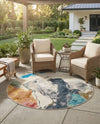 Urban Terrace Collection Area Rug -  Arbor Round Multi  lifestyle 55