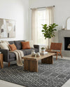 Marrakesh Lattice Collection Area Rug - Casablanca (Charcoal Gray) Rectangle Charcoal Gray  lifestyle 4