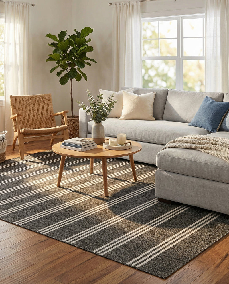Urban Oasis Rugs Collection Area Rug -  District (Charcoal) Rectangle Charcoal  lifestyle 38