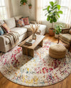 Georgetown Rugs Collection Area Rug - Dupont (Light Multi) Round Light Multi  lifestyle 91