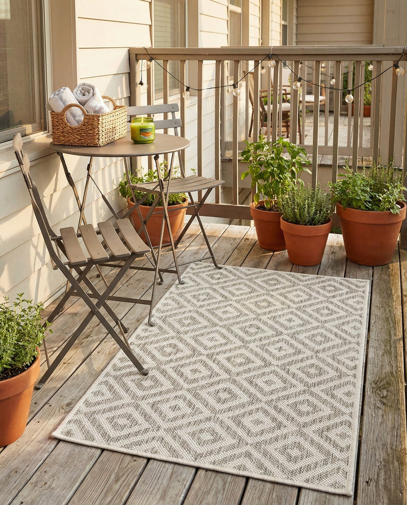 Urban Oasis Rugs Collection Area Rug -  Rooftop (Light Gray) Rectangle Light Gray  lifestyle 20