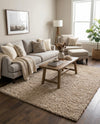 Plush Oasis Collection Area Rug - Serenity (Taupe) Rectangle Taupe  lifestyle 7