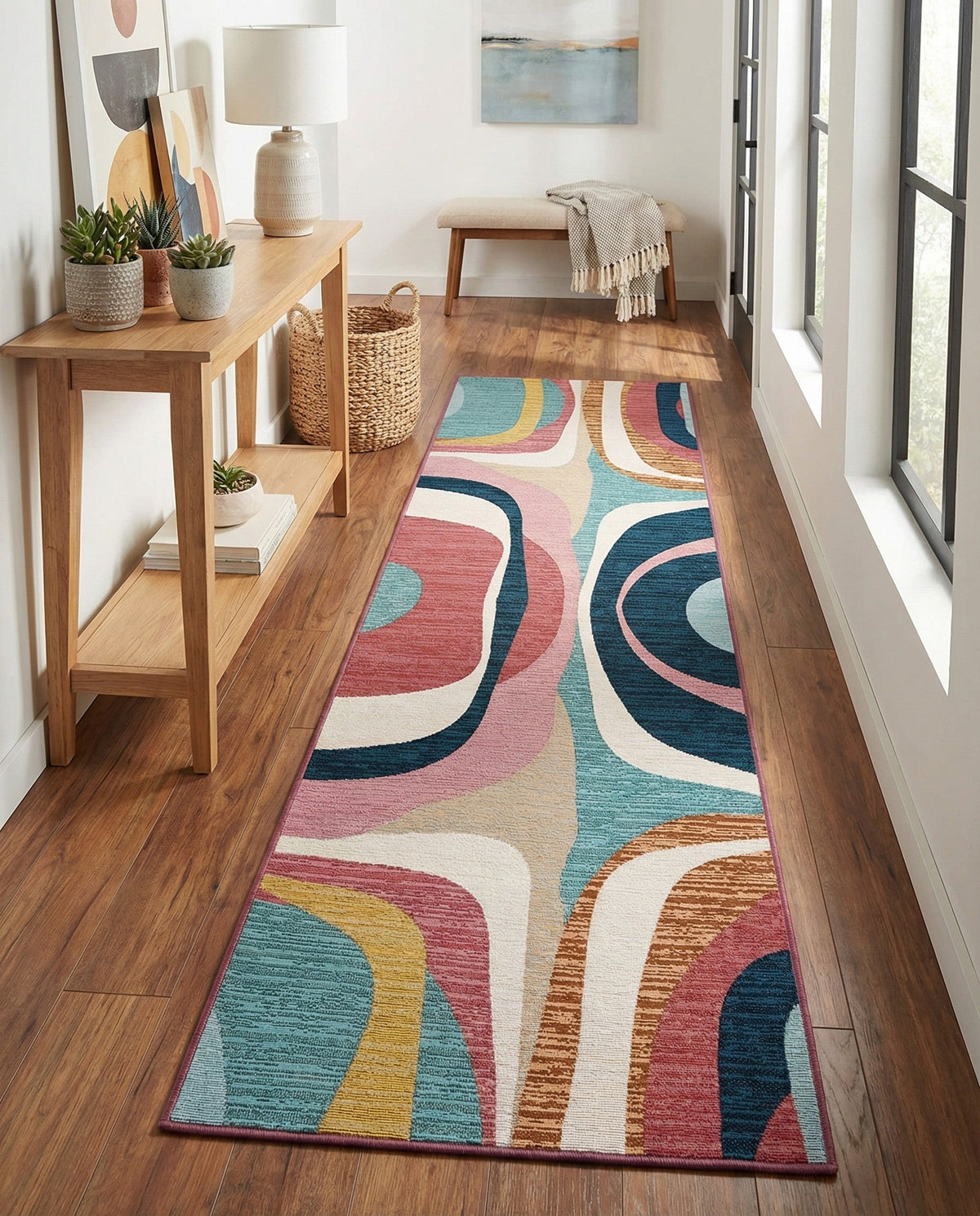 Urban Terrace Collection Area Rug - Venice Runner Multi  lifestyle 43