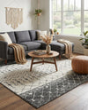 Mediterranean Lattice Collection Area Rug -  Casablanca (Ivory and Gray) Square Ivory and Gray  lifestyle 72