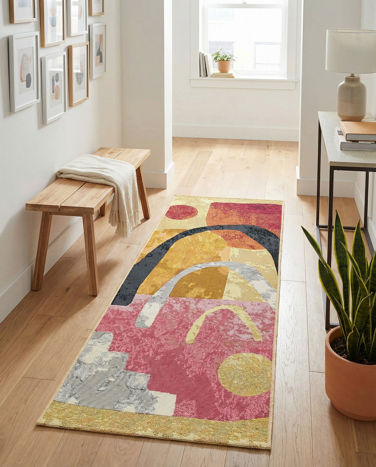Urban Terrace Collection Area Rug -  Skyline Runner Multi  lifestyle 59