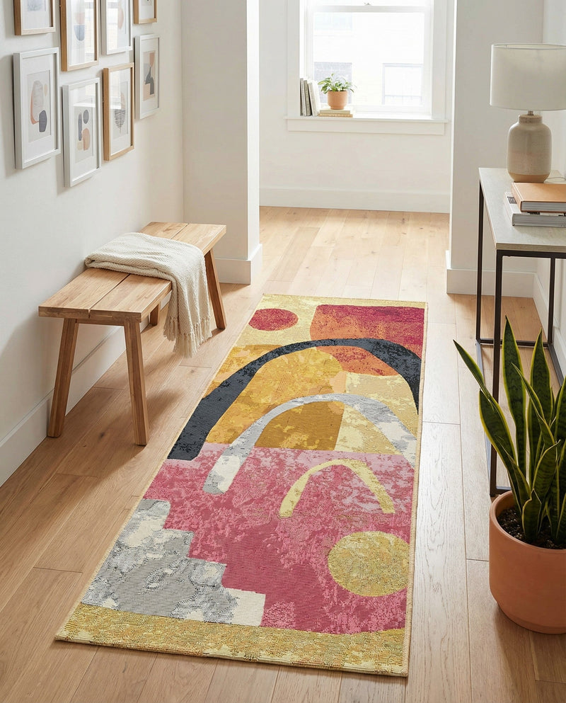 Urban Terrace Collection Area Rug -  Skyline Runner Multi  lifestyle 59