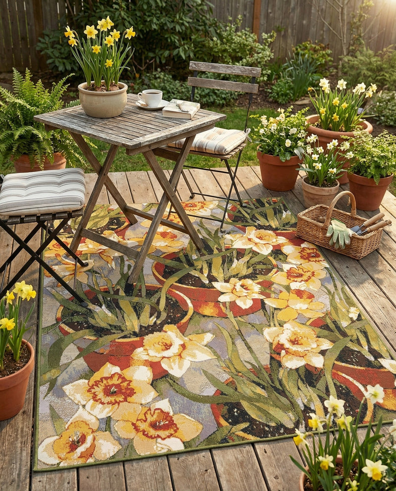 Seaside Blooms Collection Area Rug - Eden Rectangle Multi  lifestyle 15