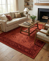 Horizon Collection Area Rug -  Apex (Rust Red) Rectangle Rust Red  lifestyle 6
