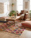 Tulum Trellis Collection Area Rug - Casablanca Rectangle Multi  lifestyle 11