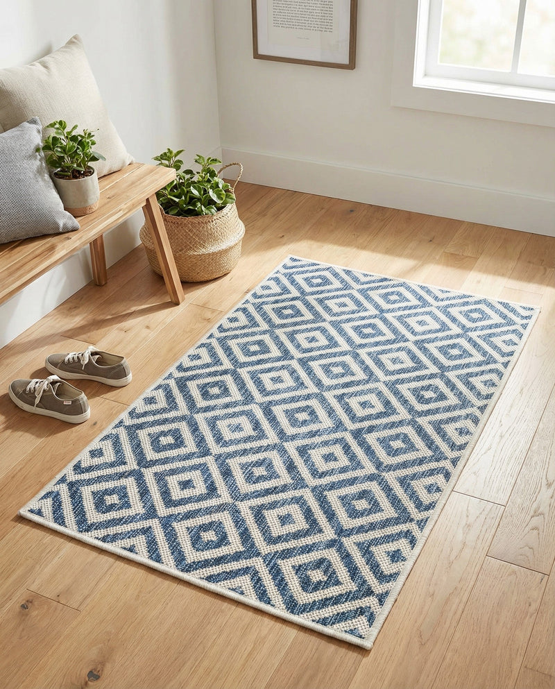 Urban Oasis Rugs Collection Area Rug -  Rooftop (Blue) Rectangle Blue  lifestyle 18
