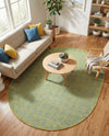 Urban Oasis Rugs Collection Area Rug -  Rooftop (Yellow and Aqua) Oval Yellow and Aqua  lifestyle 53