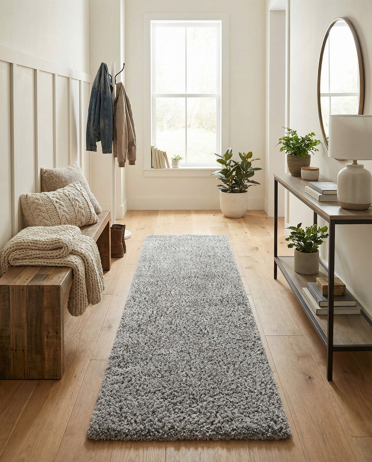 Alpine Plush Collection Area Rug - Verbier Runner LGrey  lifestyle 63