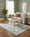 Beverly Grove Collection Area Rug -  Fairfax (Aqua) Rectangle Aqua  lifestyle 15
