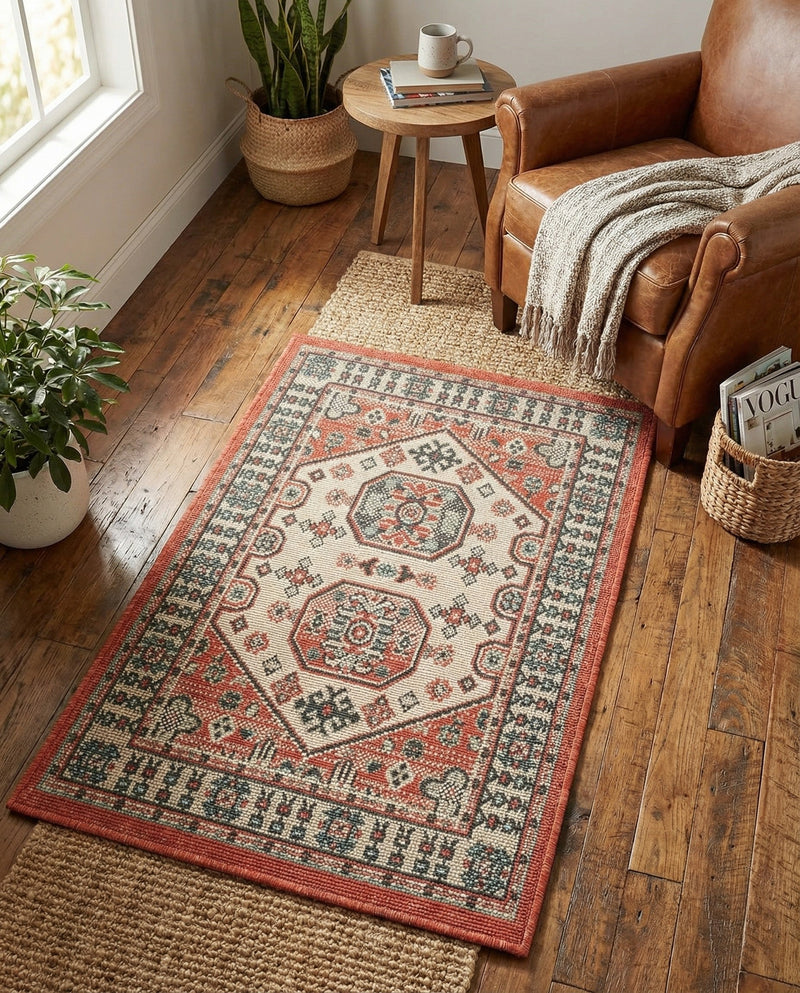 Patio Heritage Collection Area Rug - Veranda Rectangle Multi  lifestyle 20