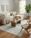 Marrakesh Lattice Collection Area Rug - Casablanca (Ivory Black) Rectangle Ivory Black  lifestyle 7