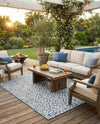 Savannah Escape Collection Area Rug - Mara Rectangle Navy Blue  lifestyle 37
